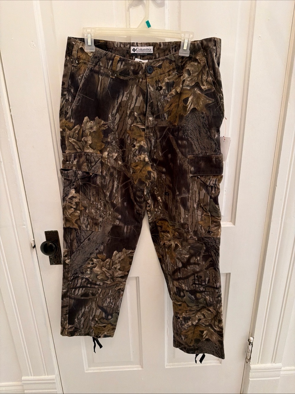 Columbia Mens Mossy Oak Break-Up Camo Cargo Pants 32x30 Brown Green 205 HM 8023